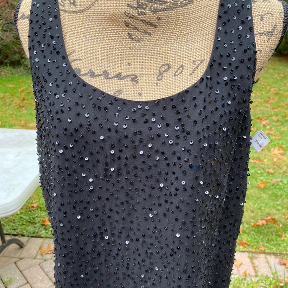 Talbot silk beaded top with side zipper - Picture 2 of 6